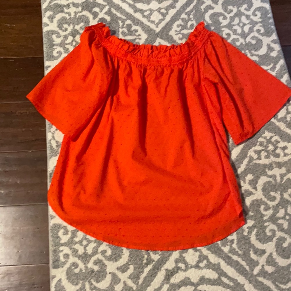 H&M Women’s Cute Orange Blouse Top size Small Great for Pumpkin Patch Fall Pics